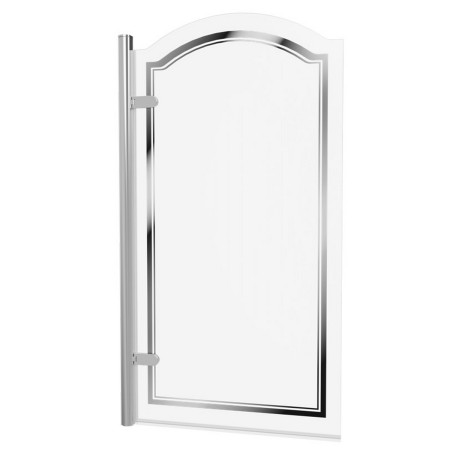 Burlington Classique Chrome 850mm Curved Hinged Left Hand Bath Screen