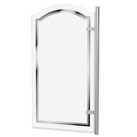 Burlington Classique Chrome 850mm Curved Hinged Right Hand Bath Screen