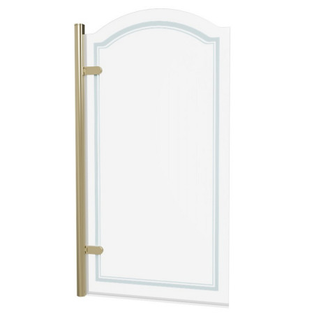 Burlington Classique Gold 850mm Curved Hinged Left Hand Bath Screen