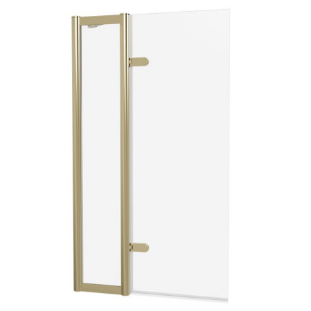 Burlington Classique Gold 850mm Hinged Inline Bath Screen