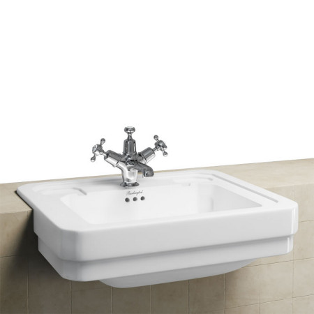 Burlington Contemporary 580mm 1TH Semi Recessed Basin