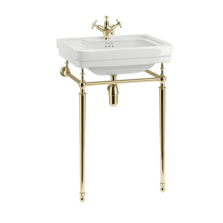 Burlington Contemporary 580mm Basin with Gold Washstand