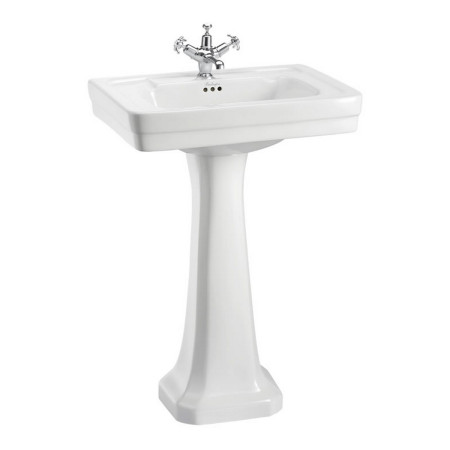 Burlington Contemporary 580mm Basin with Standard Pedestal