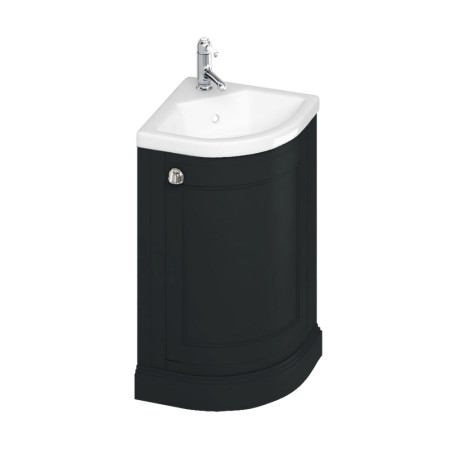 Burlington Corner 430mm Vanity Unit & Quattrocast Basin in Matt Black