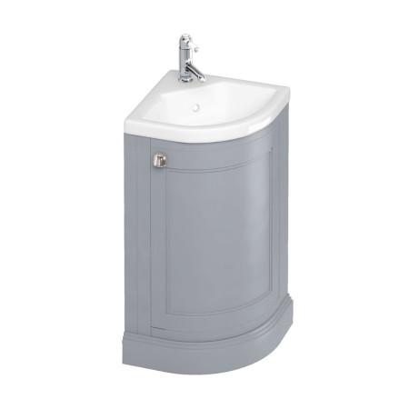 Burlington Corner 430mm Vanity Unit with Quattrocast Corner Basin in Classic Grey
