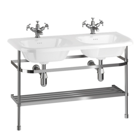 Burlington Double 1000mm Roll Top Natural Stone Basin and Washstand