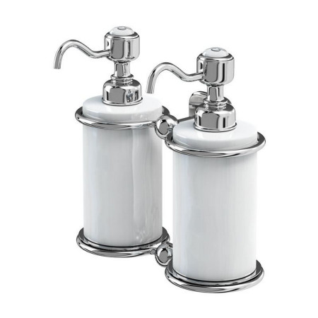 Burlington Double Soap Dispenser with Chrome Mount
