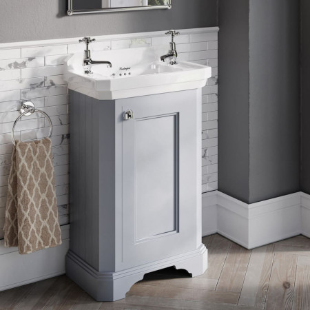 FC11G Burlington Edwardian 510mm Cloakroom Vanity Unit & Basin in Classic Grey Lifestyle