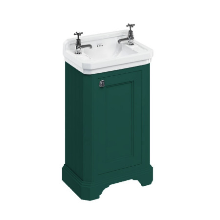 Burlington Edwardian 510mm Cloakroom Vanity Unit & Basin in Matt Green