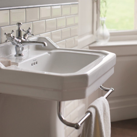 Burlington Edwardian 560mm Basin and Semi Pedestal Lifestyle