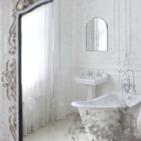 Burlington Edwardian 560mm Basin with Standard Pedestal 2TH Design
