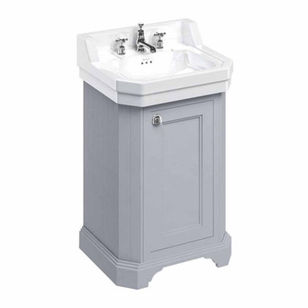 Burlington Edwardian 560mm Cloakroom Vanity Unit with Basin in Classic Grey