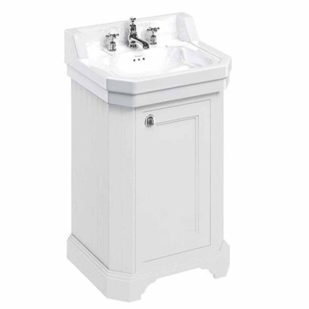 Burlington Edwardian 560mm Cloakroom Vanity Unit with Basin in Matt White