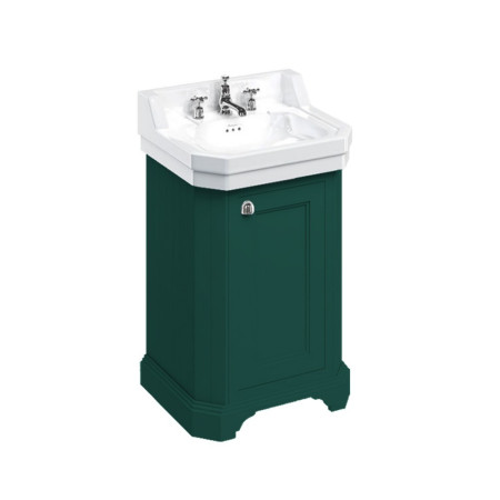 Burlington Edwardian 560mm Cloakroom Vanity Unit with Basin in Matt Green