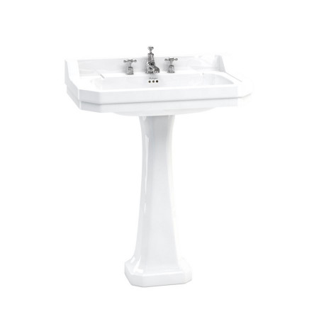 Burlington Edwardian 800mm Basin with Classic Pedestal 3TH Design