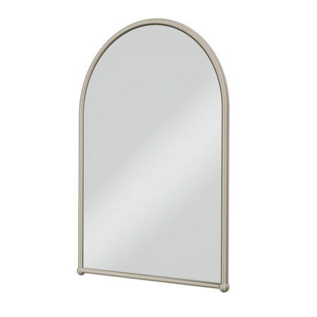 Burlington Framed 500 x 700mm Arched Mirror in Brushed Nickel