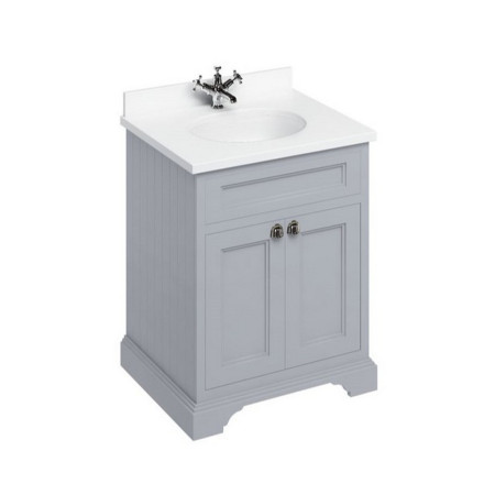 Burlington Freestanding 650mm Classic Grey Vanity Unit with Doors and Minerva Basin