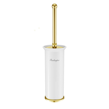 Burlington Freestanding Toilet Brush Holder in Gold