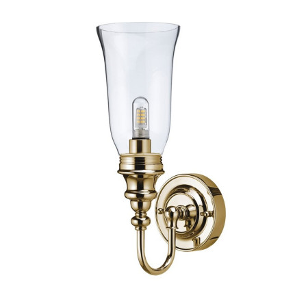 Burlington Gold Ornate Light and Clear Glass Vase Shade
