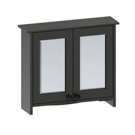GU6057AGCAB Burlington Guild Ashbee Grey 650mm Traditional Bathroom Mirror Cabinet