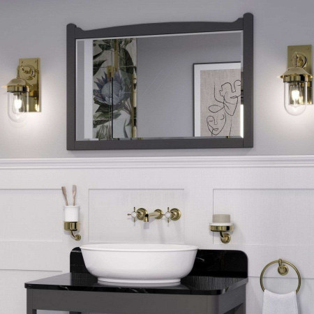 GU8557AG Burlington Guild Ashbee Grey 850mm Traditional Bathroom Mirror Lifestyle