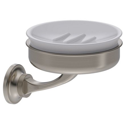 Burlington Guild Brushed Nickel Ceramic Soap Dish