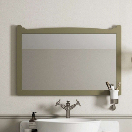 GU8557CG Burlington Guild Carlyle Green 850mm Traditional Bathroom Mirror Lifestyle