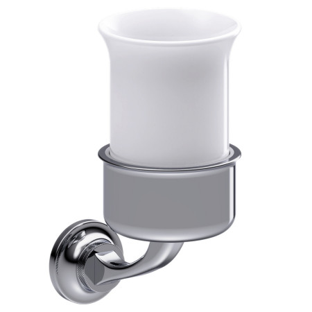 Burlington Guild Chrome Ceramic Tumbler Holder