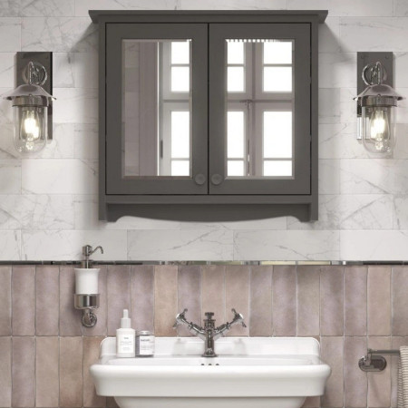 GUL002C Burlington Guild Chrome Clear Glass Bathroom Wall Light Lifestyle