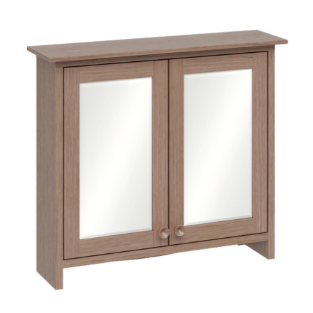 Burlington Guild Dark Oak 650mm Traditional Bathroom Mirror Cabinet