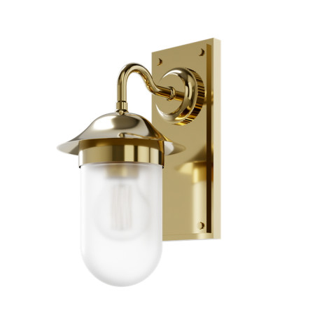 Burlington Guild Gold Frosted Glass Bathroom Wall Light