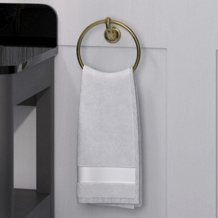 GU013G Burlington Guild Gold Towel Ring Lifestyle