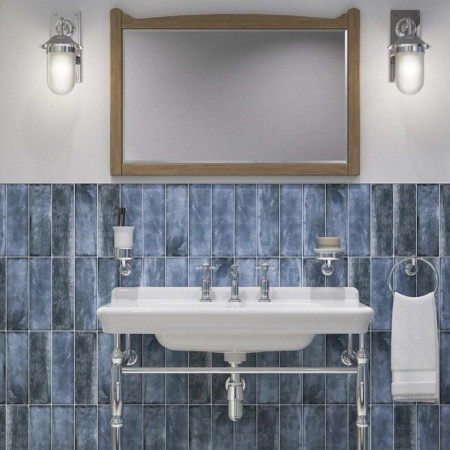GU8557LOK Burlington Guild Light Oak 850mm Traditional Bathroom Mirror Lifestyle
