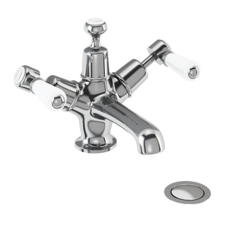 Burlington Kensington Monobloc Basin Mixer with Click Clack Waste