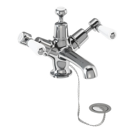 Burlington Kensington Monobloc Basin Mixer with Plug and Chain Waste