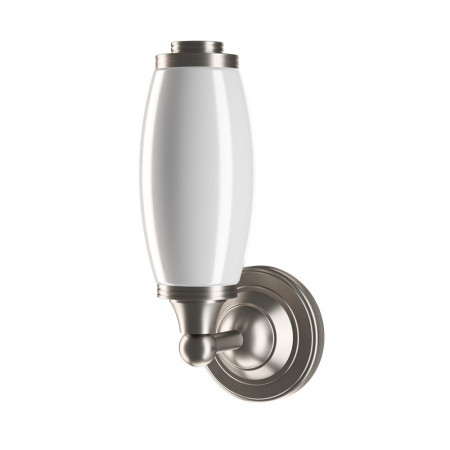 Burlington LED Round Wall Light with Brushed Nickel Base & Opal Tube Shade