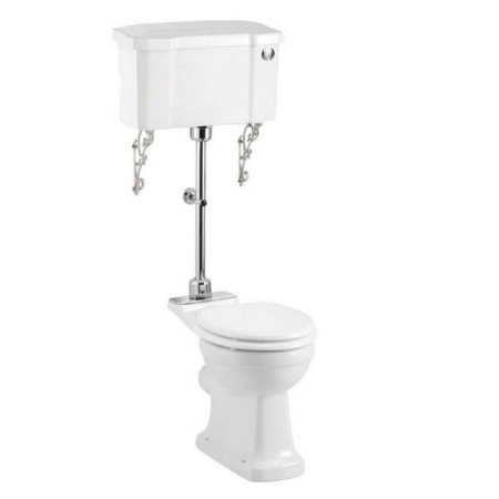 Burlington Medium Level Rimless WC with 520 Front Push Button Cistern