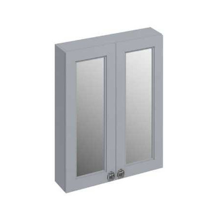 Burlington Mirrored Double Door Wall Unit - 600mm - Classic Grey
