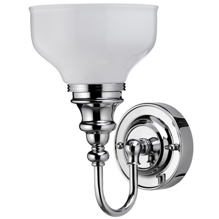 ELBL21 Burlington Ornate Light With Chrome Base and Cup Frosted Glass Shade (2)