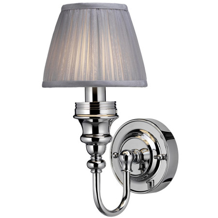 Burlington Ornate Light with Chrome Base and Chiffon Silver Shade