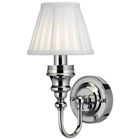 Burlington Ornate Light with Chrome Base and Fine Pleated Shade