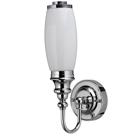 ELBL23 Burlington Ornate Light with Chrome Base and Tube Frosted Glass Shade (2)