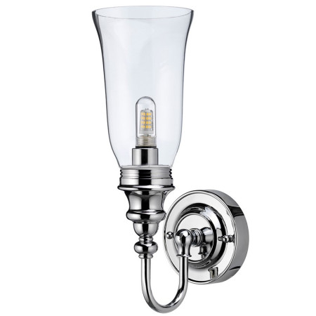 ELBL24 Burlington Ornate Light with Chrome Base and Vase Clear Glass Shade (2)