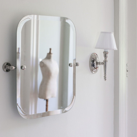 A40CHR Burlington Rectangular Swivel Mirror in Chrome Lifestyle