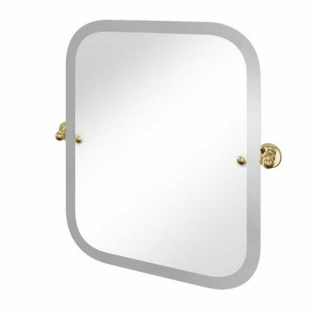 Burlington Rectangular Swivel Mirror in Gold