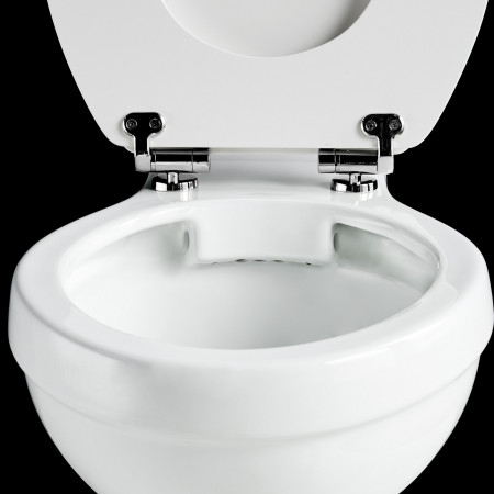 Burlington Rimless Close Coupled Pan with 520 Rear Entry Lever Cistern Rimless Pan Front View