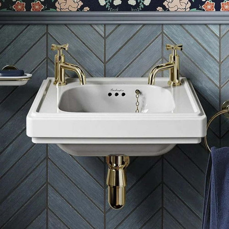 RIV82TH Burlington Riviera 450mm Square Cloakroom Basin Lifestyle
