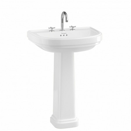 Burlington Riviera 580mm Basin with Full Pedestal 3TH Design
