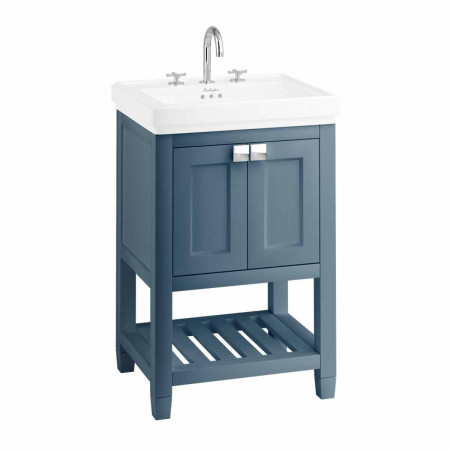 Burlington Riviera 580mm Matt Blue Vanity Unit and Basin