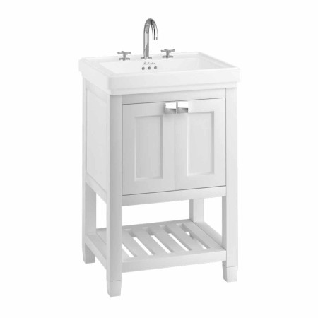 Burlington Riviera 580mm Matt White Vanity Unit and Basin